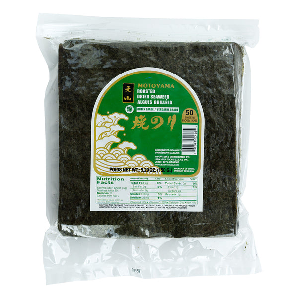 MOTO YAMA ROASTED SEAWEED 張入業務用燒海苔(綠級)